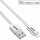 InLine® Lightning USB Kabel, für iPad, iPhone, iPod, silber/Alu, 2m