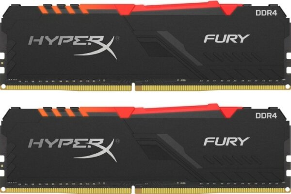 Kingston HyperX Fury RGB DIMM Kit 16GB, DDR4-3200, CL16-18-18