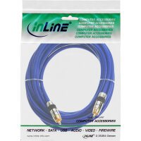 InLine® Cinch Kabel AUDIO, PREMIUM, vergoldete Stecker, 1x Cinch Stecker / Stecker, 1m