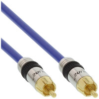 InLine® Cinch Kabel AUDIO, PREMIUM, vergoldete Stecker, 1x Cinch Stecker / Stecker, 3m