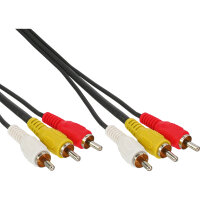 InLine® Cinch Kabel, Audio/Video 3x Cinch, Stecker / Stecker, 1m